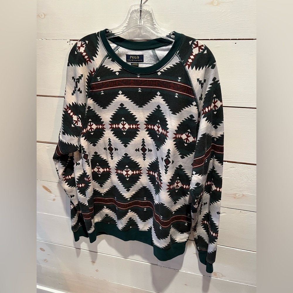 Polo Ralph Lauren men’s sleepwear sweatshirt, size large, EUC, colorful